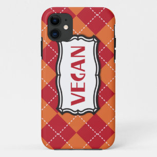 Vegan Argyle Pattern iPhone 11 Case