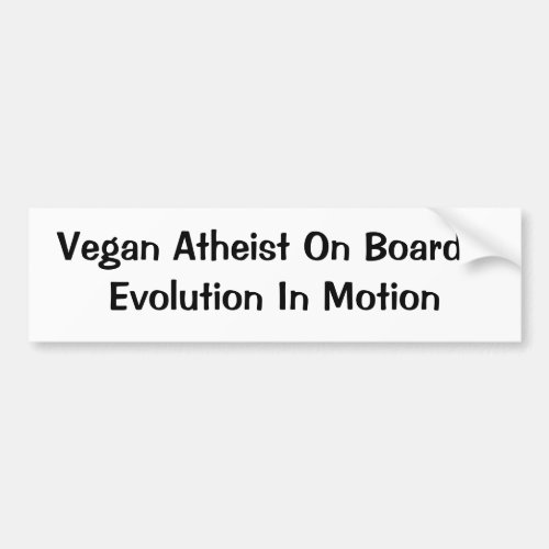 VeganAtheist Evolution Bumper Sticker