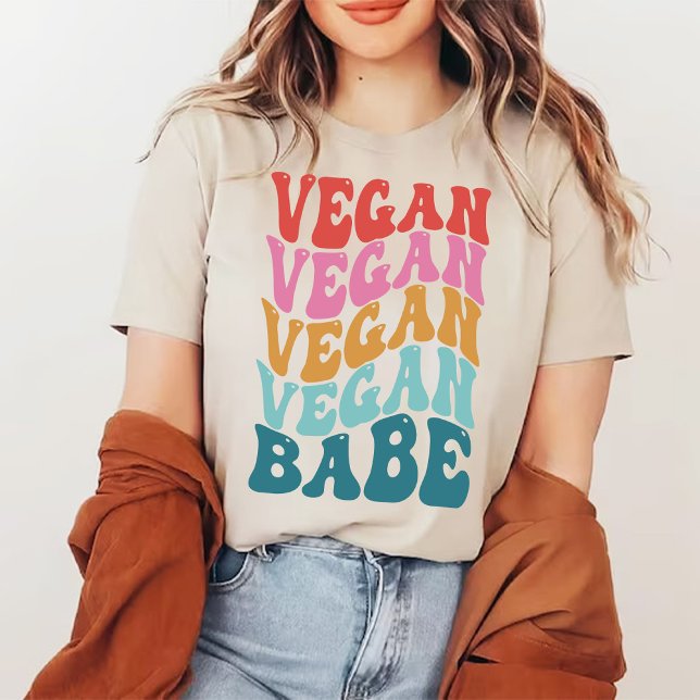 Vegan Babe Pastel Groovy vegetables lover Sweatshirt (Vegan Babe Pastel Groovy vegetables lover Sweatshirt)