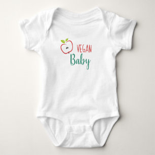 Vegan Baby Cute Apple Bodysuit
