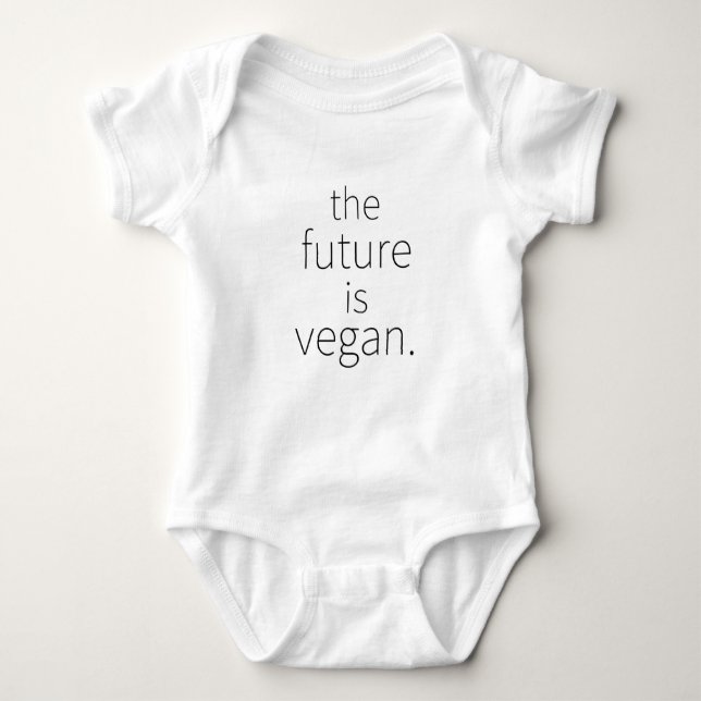 Vegan Baby Grow - The Future Is Vegan Baby Bodysuit (Front)