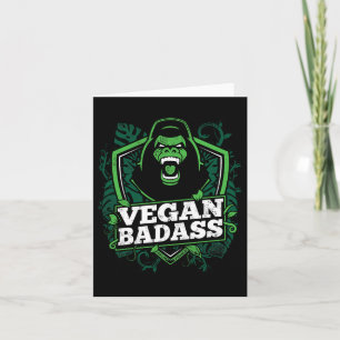 Vegan Bad Fitness Gorilla Bodybuilding Beast Card