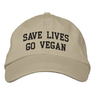 Vegan Baseball Cap (black text)