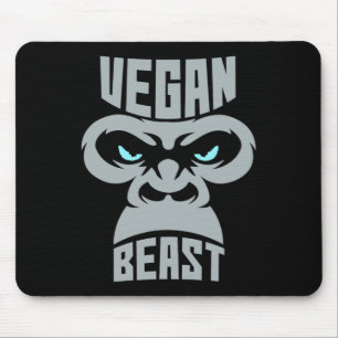 Vegan Beast Workout Muscle Gorilla Gym Bodybuildin Mouse Pad