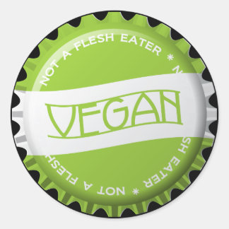 Vegan Bottlecap Classic Round Sticker