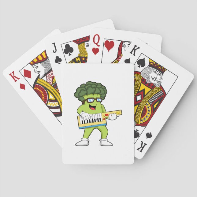 Vegan Broccoli at Music with Guitar Poker Cards (Back)