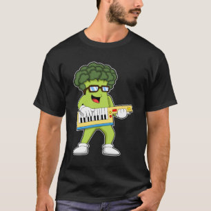 Vegan Broccoli at Music with Guitar T-Shirt
