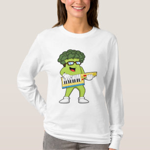 Vegan Broccoli at Music with Guitar T-Shirt