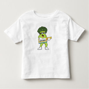 Vegan Broccoli at Music with Guitar Toddler T-shirt