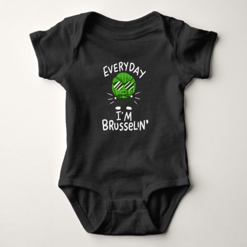 Vegan Brussels Sprouts Baby Bodysuit