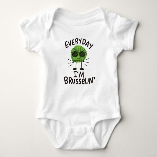 Vegan Brussels Sprouts Baby Bodysuit