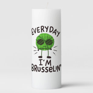 Vegan Brussels Sprouts Pillar Candle