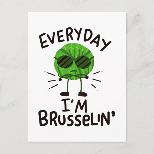 Vegan Brussels Sprouts Postcard