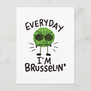 Vegan Brussels Sprouts Postcard