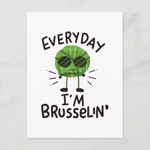 Vegan Brussels Sprouts Postcard