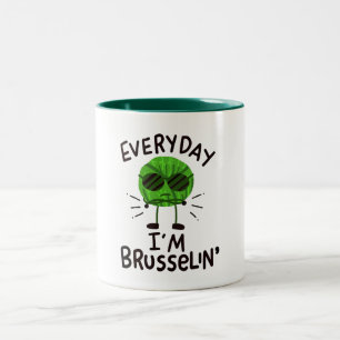 Vegan Brussels Sprouts Two-Tone Coffee Mug