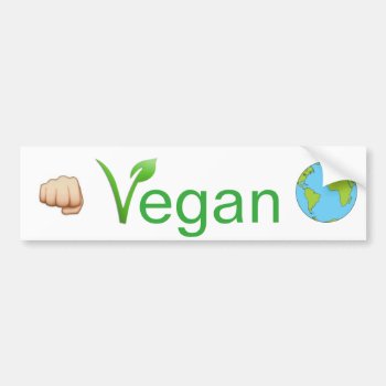 Vegan Bumper Car Sticker Veganism by DmytraszDesigns at Zazzle