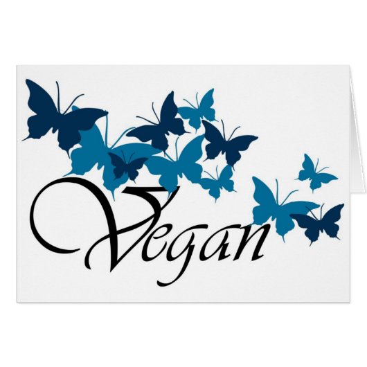 Vegan Butterfly Design Cards (Front Horizontal)