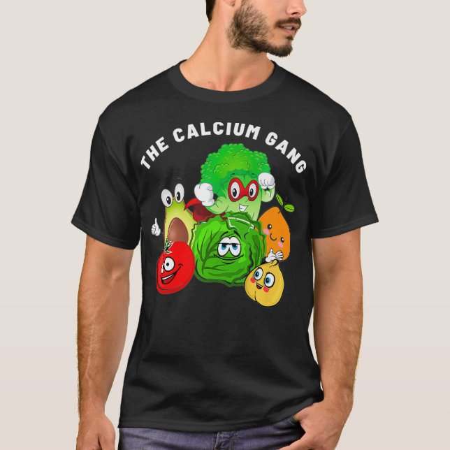 Vegan Calcium Plant Based Vegan WFPB Vegetarian Ke T-Shirt (Front)