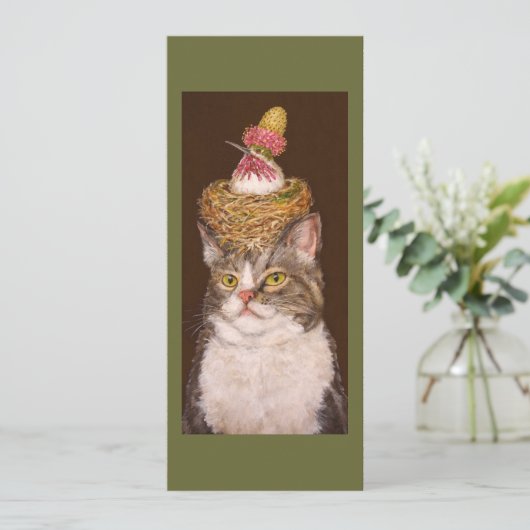 Vegan cat flat card (Standing Front)