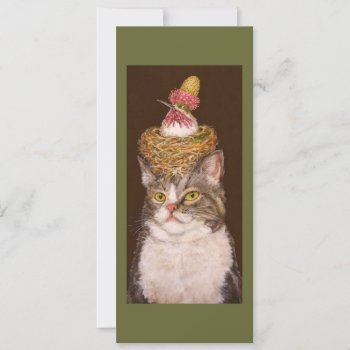 Vegan Cat Flat Card by vickisawyer at Zazzle