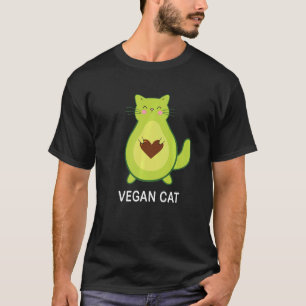 Vegan Cat Vegetarian Cat Avocato Avocat Avogato T-Shirt