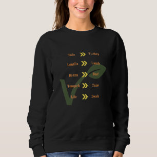Vegan Chart Substitute Plant based Diet VAF Vegeta Sweatshirt