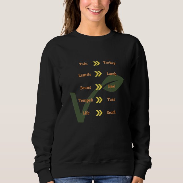 Vegan Chart Substitute Plant based Diet VAF Vegeta Sweatshirt (Front)