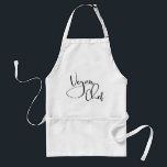 Vegan Chef Adult Apron<br><div class="desc">This design was created through digital art. It may be personalized by clicking the customize button and changing the color, adding a name, initials or your favorite words. Contact me at colorflowcreations@gmail.com if you with to have this design on another product. Purchase my original abstract acrylic painting for sale at...</div>