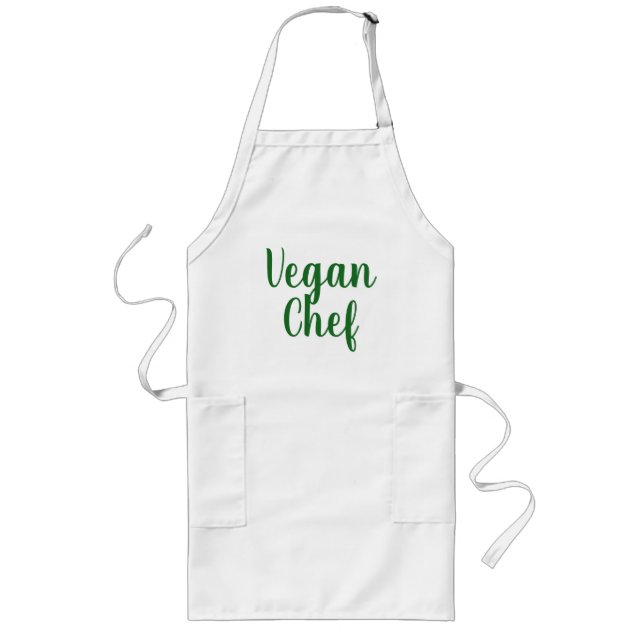 Vegan chef kitchen apron for men and women (Front)