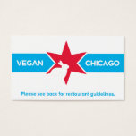 Vegan Chicago Restaurant Card at Zazzle