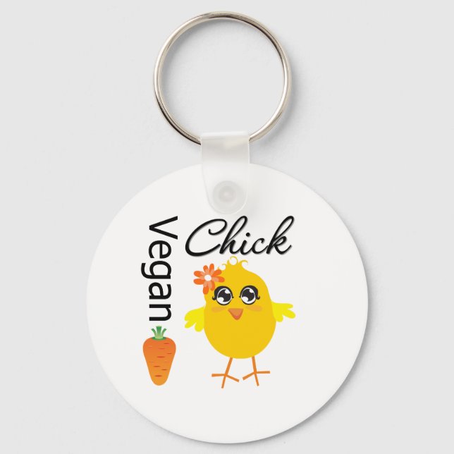 Vegan Chick 2 Keychain (Front)