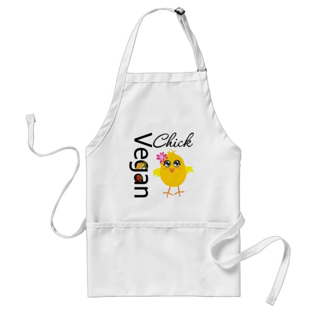 Vegan Chick Adult Apron (Front)