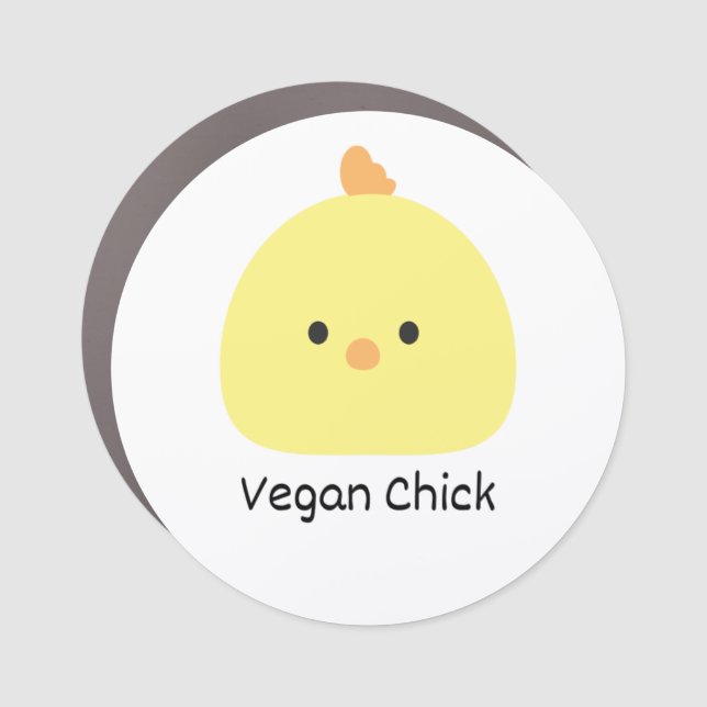 Vegan Chick Car Magnet (Front)