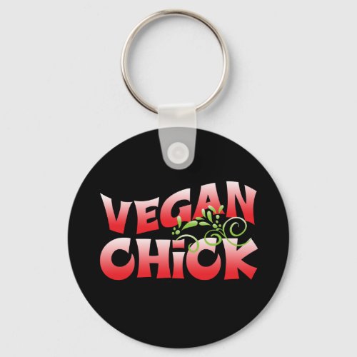Vegan Chick Keychain