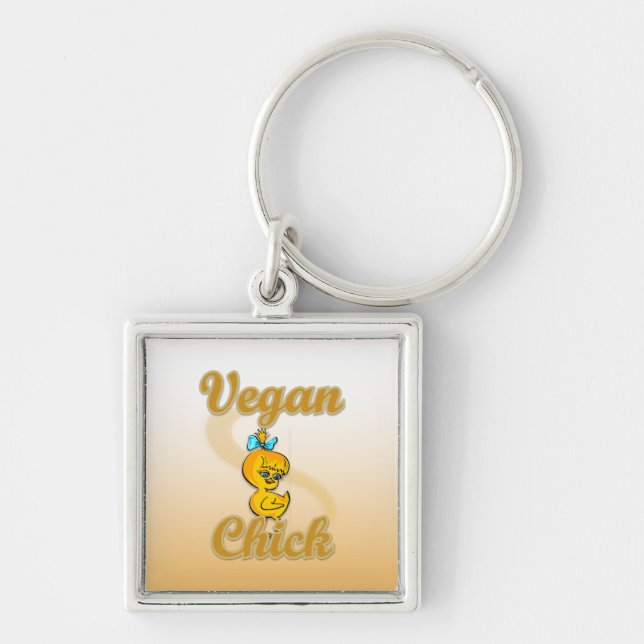 Vegan Chick Keychain (Front)