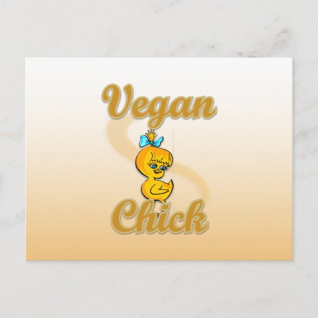 Vegan Chick Postcard (Front)