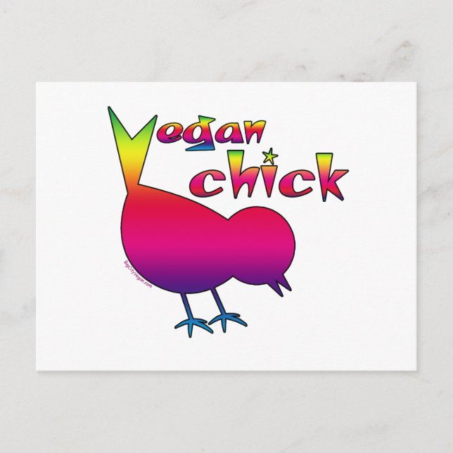 Vegan Chick Postcard (Front)