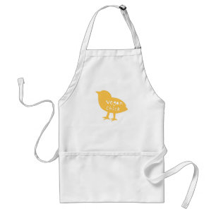 Vegan Chick yellow Adult Apron