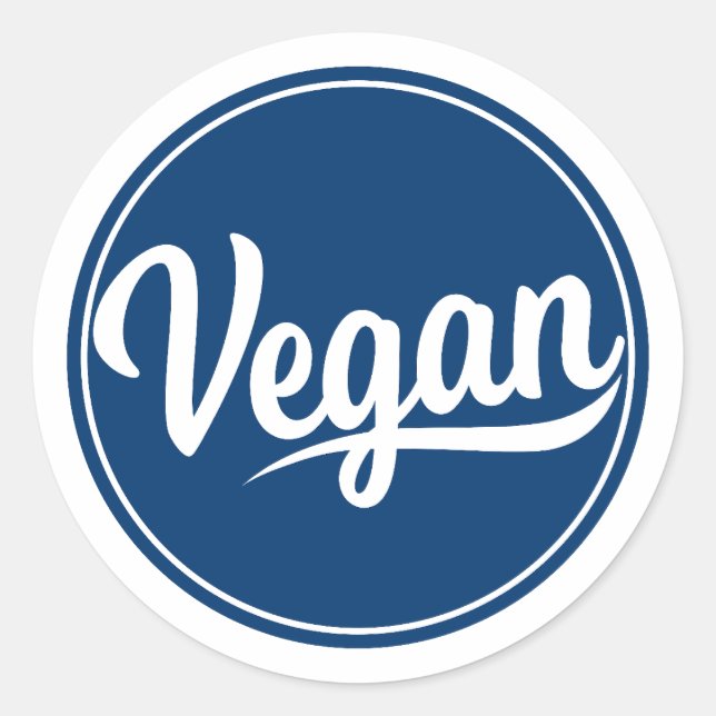Vegan Circle Classic Round Sticker (Front)
