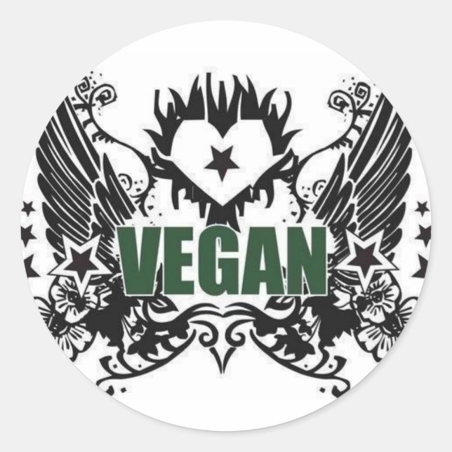 Vegan Classic Round Sticker (Front)