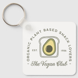 Vegan club plant based avocado toast keychain