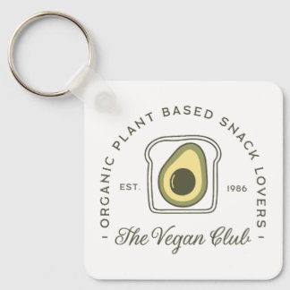 Vegan club plant based avocado toast keychain