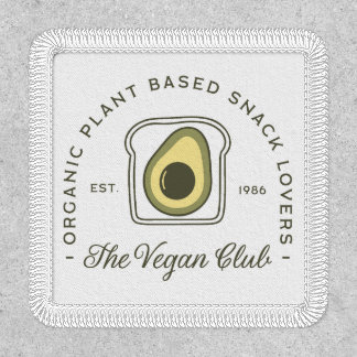 Vegan club plant based avocado toast lover patch