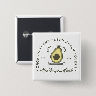 Vegan club plant based community button