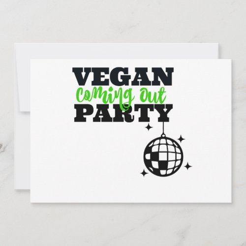 VEGAN coming Out Party invitation