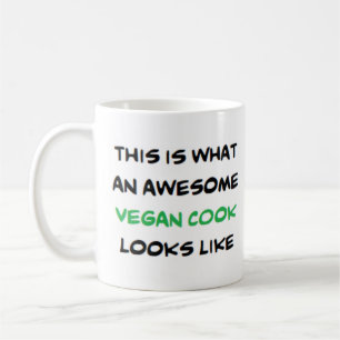 vegan cook, awesome coffee mug