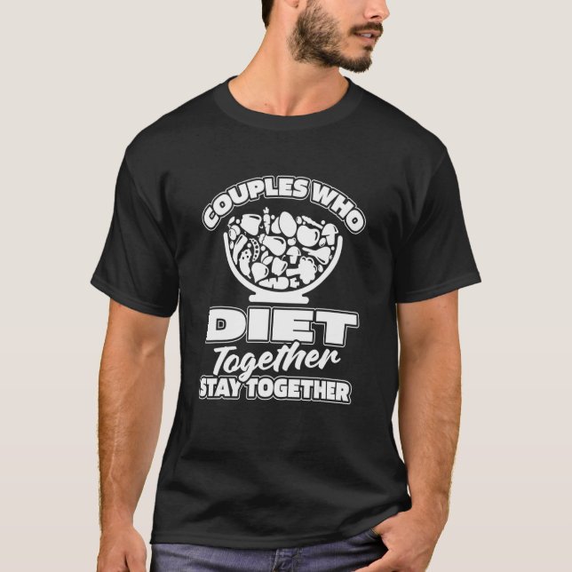 Vegan Couple Paleo - Food Healthy Pegan Diet T-Shirt (Front)