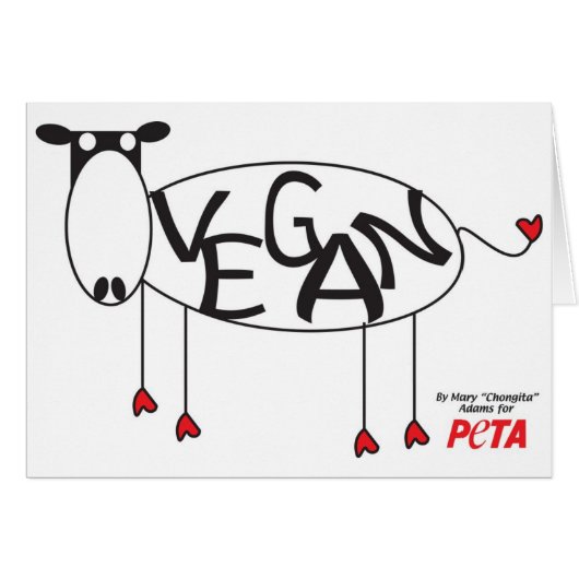 Vegan Cow Card (Front Horizontal)