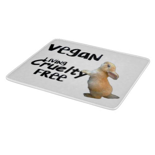 Vegan Cruelty Free Decorative Glass Cutting Board 